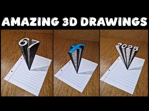 Very Easy!! These 3D Drawings on Paper Will Trick Your Eyes 😱