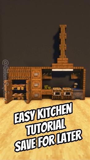 Simple Kitchen Design Tutorial | Minecraft Aesthetic Ideas