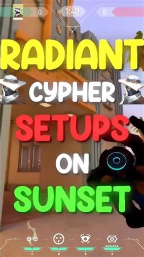 Radiant Cypher Setups for Sunset (A, Mid, B Full Guide) #Cypher #ValorantSunset #RadiantSetups