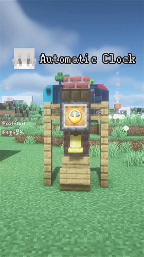 Minecraft Automatic Clock #minecraft #minecraftbuilding #minecrafttutorial