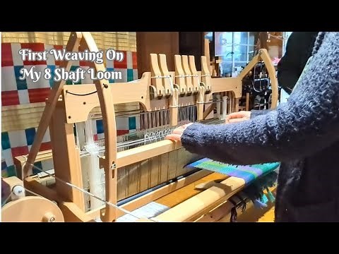 First Weaving On My 8 Shaft Loom
