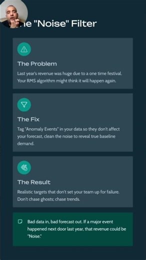 Noise filtering in revenue forecasting