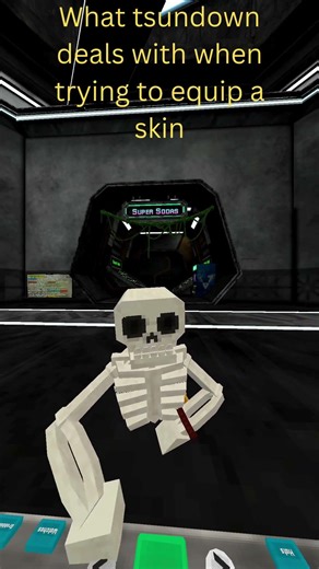 What tsundown deals with when trying to equip a skin #mamresistance #monstersandmazes #vr #shorts