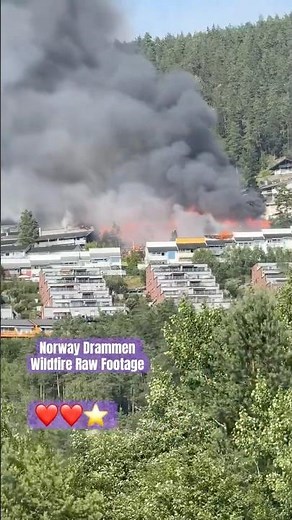 Norway Drammen Wildfire Raw Footage #wildfire #catastrophe