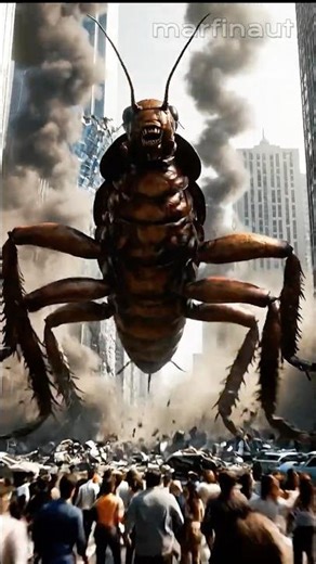 POV: You thought the giant cockroach was unstoppable… until a bigger hand showed up. #viral
