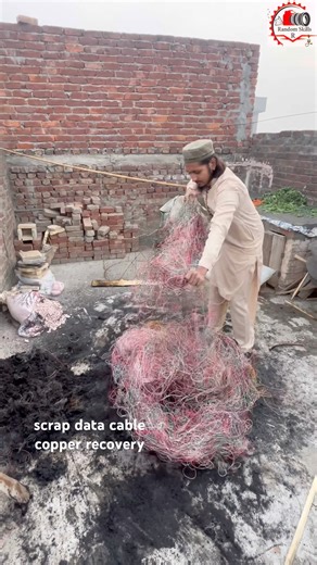 Burning Scrap Data Cable Wires to Recover Pure Copper | Copper Recovery