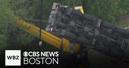 Crane tips over in Weymouth