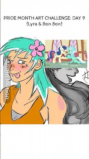 Pride Month Art Challenge: Day 9 (Lyra & Bon Bon)
