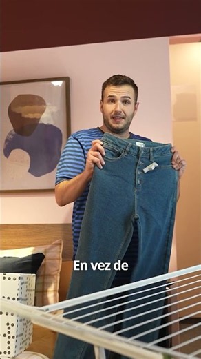 The trick to hanging more laundry on the drying rack 👕