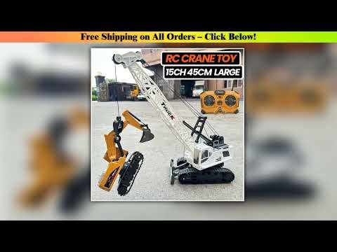 Laege Rc Truck 15Ch Children Electric Alloy Arm Remote Control Crane Engineering Electric Crane