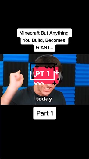 Minecraft But Anything You Build Becomes GIANT... Part 1