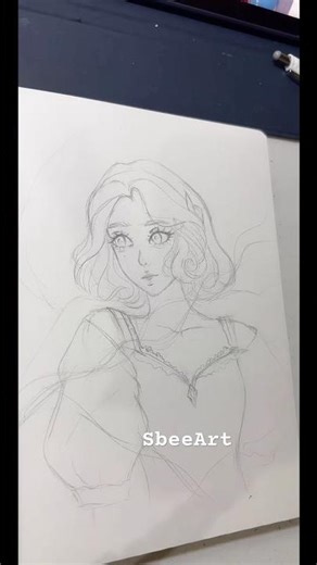 Snow white sketching #draw #drawing #sketch #snowwhite #disney #art #drawingtutorial #howtodraw