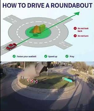 How to drive a roundabout meme