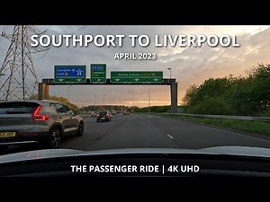 Sunset Drive from SOUTHPORT to LIVERPOOL | 2023 | 4K
