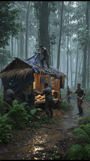 Building a LUXURY Bamboo Treehouse for an Old Man in the Rainforest! #diy #construction