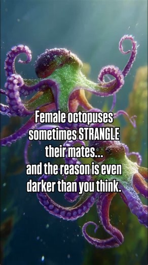 @storieswithcolleen on Instagram: "Female octopuses don’t just outsmart their mates… sometimes they strangle them. Scientists have documented females wrapping their arms around a male mid-mating, cutting off his movement, and even suffocating him. In other cases, she’ll kill him and eat him alive. It’s one of the wildest examples of “sexual cannibalism” in the ocean — and it’s all part of how nature works in the deep. The ocean isn’t peaceful. It’s strategic. It’s brutal. It’s ancient. If you lo