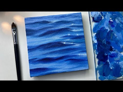 How to paint wave/ acrylic painting tutorial/ acrylic painting for beginners tutorial