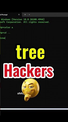 Windows CMD Commands for Beginners | color, cd.., tree Explained (Command Prompt Tutorial) #Shorts