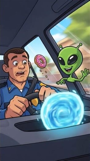 Alien In My Car?! 😂#DreamScreenAI #funny #shorts #comady