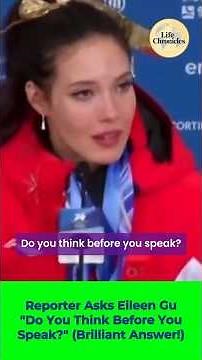 Reporter Asks Eileen Gu: "Do You Think Before You Speak?" (Brilliant Answer!)