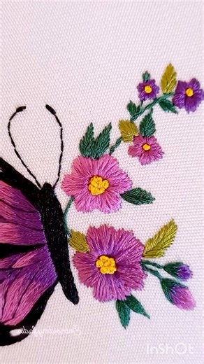 6.4K views · 101 reactions | Wow!!! A amazing beautiful butterfly pattern #designs #reels #new #floral #diy #handmade #trendingreels #shorts #work #love #stitch #trending #needlework #embroidery #flowerv | ABC Of Hand Embroidery | Facebook