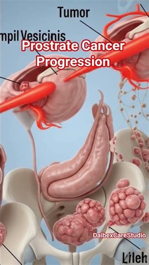 Prostate Cancer Progression in the Male Body #short #3danatomy