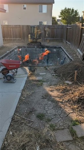 From Overgrown Backyard to Tropical Paradise 🌴 | Epic Pool Transformation #shorts