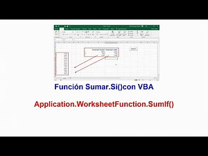 Función Sumar.Si con VBA