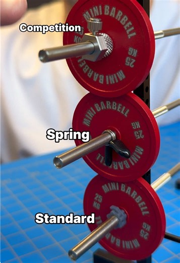 How strong are these mini barbell clips? 🤨 #gym #gymtok #lifting #smallbusiness #minibarbell