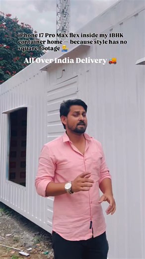 iPhone 17 Pro Max flex inside my 1BHK container home — because style has no square footage 💁‍♂️ Kindly Dm Me . . . . . . . . . TechMeetsTinyHome #iPhone17ProMax #ContainerHomeVibes #DreamDifferent #ModernLiving #TechAndDesign #trending #containerproject #containerhomedesigns #trendingreels #instareels #ecofriendly #instagram #explore #portablecabins #businessmindset #business | Kashif Shaikh