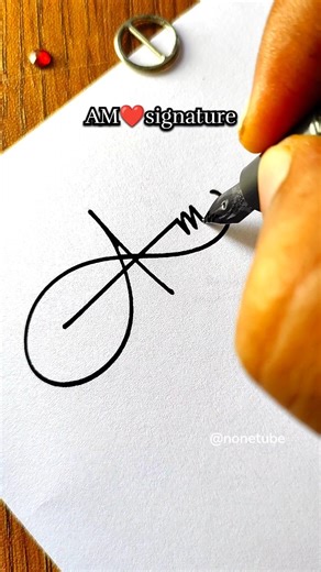 How to write the letter AM ❤ ?