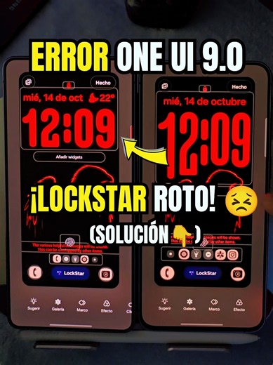 LockStar reloj adaptable roto en One UI 9.0 — solución temporal