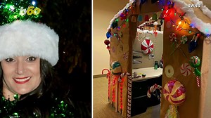 Christmas Competition! Office Worker Transforms Cubicle Into a Festive Gingerbread House!