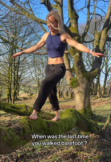 Or balanced on a tree? Staying playful and curious seems to be a magic ingredient we can easily lose when life gets too serious as an adult #playful #grounding #barefoot #trees #natureheals