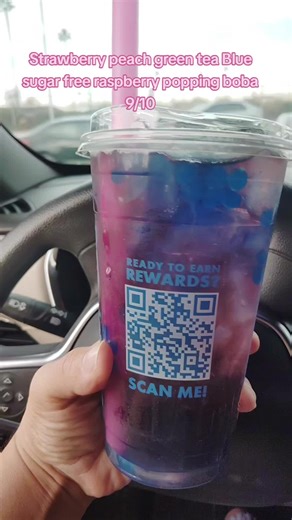 ordered a medium iced strawberry peach green tea blue raspberry popping boba sugar-free next time I'll get it without being sugar-free and see what's better this was a good drink 9/10 #dutchbros #myaddiction #dutch #fyp #fyppppppppppppppppppppppp