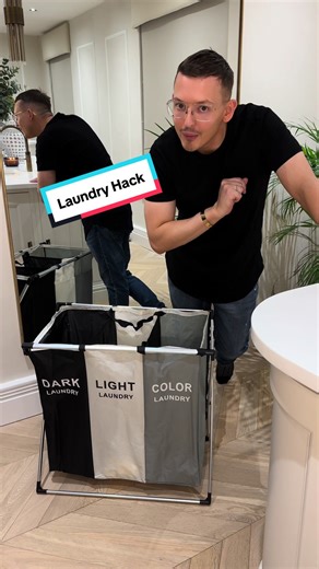 Organize Your Laundry with This 3-Compartment Basket!