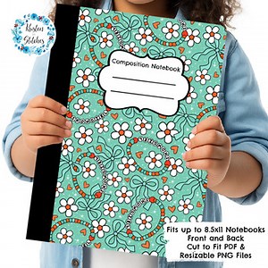 Printable Composition Notebook Book Cover PNG PDF Life of a Show Girl Bracelets