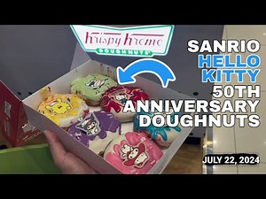 Deliciously Cute: Krispy Kreme's Hello Kitty 50th Anniversary Doughnuts! #sanrio #hellokitty #kawaii