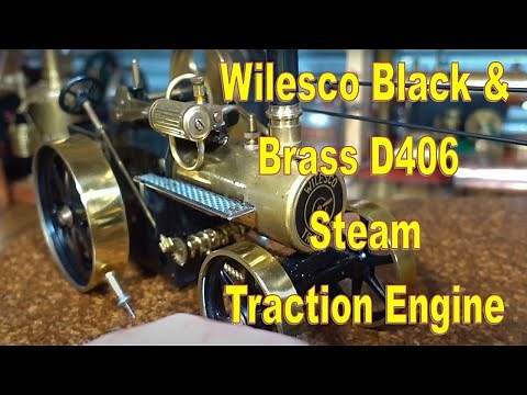 Wilesco D406 Steam Traction Engine Black/Brass Live Steam