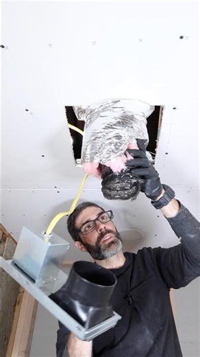 Bathroom Exhaust Fan Ductwork Tips - #shorts #exhaustfan #brandpartner