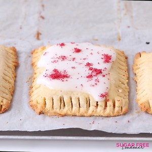 18K views · 986 reactions | View the recipe >> https://sugarfreelondoner.com/keto-pop-tarts/ Filled with an easy raspberry jam, these pop tarts are pure indulgance! We topped ours with sugar free icing and freeze dried raspberries | Sugar Free Londoner - Low Carb Recipes | Facebook