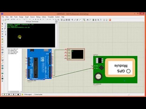 Arduino GPS module simulation in proteus