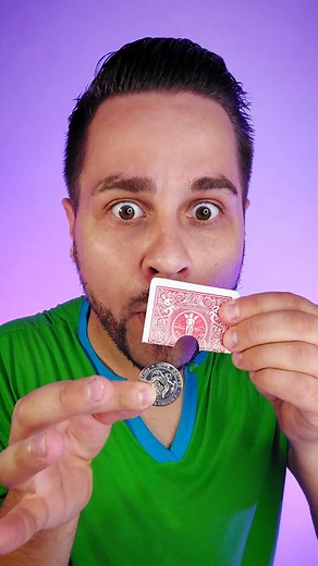 104K views · 747 reactions | Coin Through The Card! Magic Trick Tutorial 彩滋 | DENIS MAGIC SHOW | Facebook
