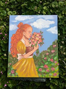 Flowers in the Springtime Original Painting// Spring and Summer Wall Decor - Etsy