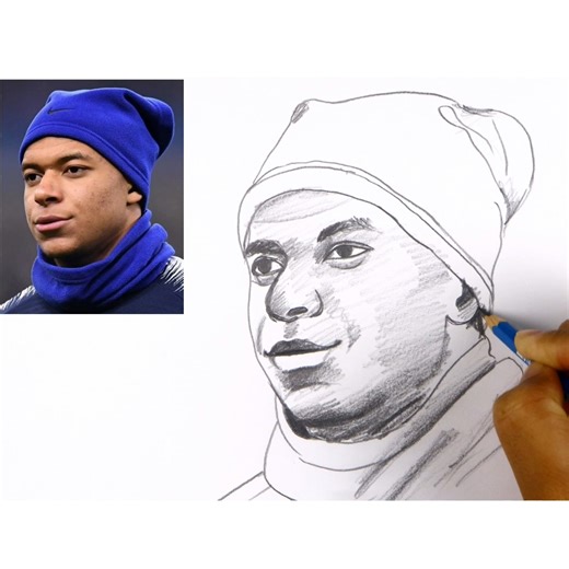 How to Draw Kylian Mbappe Step By Step #mbappe #drawing #art #sayeddrawingacademy #messi #pencilart #football #ronaldo #mbappe #pencilsketch #portrait #artvideo #artwork #cr7 #pencilartwork #usa #viralvideochallenge #indian #reels #neymar #jibebellingham #SadioMane #drawingvideo #pencildrawing #footballer #realmadrid #Vinicius #brazil #viralreelschallenge #mbape #OusmaneDembele | Sayed Drawing Academy