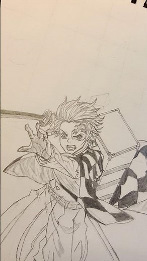 How to Draw Tanjiro Kamado | Pencil Sketch Tutorial #anime #demonslayer #shorts #tanjiro