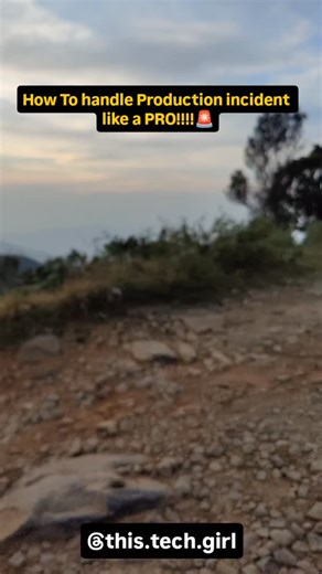 ThisTechGirl | Coding & System Design on Instagram: "Production incidents are stressful. For new devs its same as fighting fire.The key is order and control, not panic. follow this step by step guide to handle it like a PRO: 1️⃣ Identify impact (Detect & Triage) Understand what’s broken and who is affected. Example: checkout API failing only for EU users. 2️⃣ Mitigate first (Apply workaround) Reduce user impact immediately. Example: rollback last deploy, disable feature flag, serve cached data,