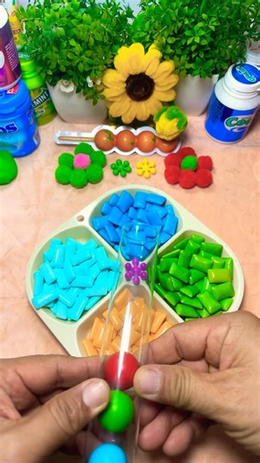 Surprise Gummy Color Sorting 🍐🍓🍊🍭 #viralvideo