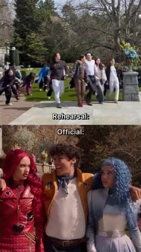 rehearsal VS official for perfect princess from descendants