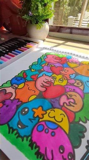 Cute Kawaii Coloring 🌈💖 So satisfying to watch! ✨🎨